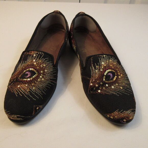 Women's Aerosoles Betunia Black Metal Feather Slip-On Shoes US Size 8 - Picture 5 of 7